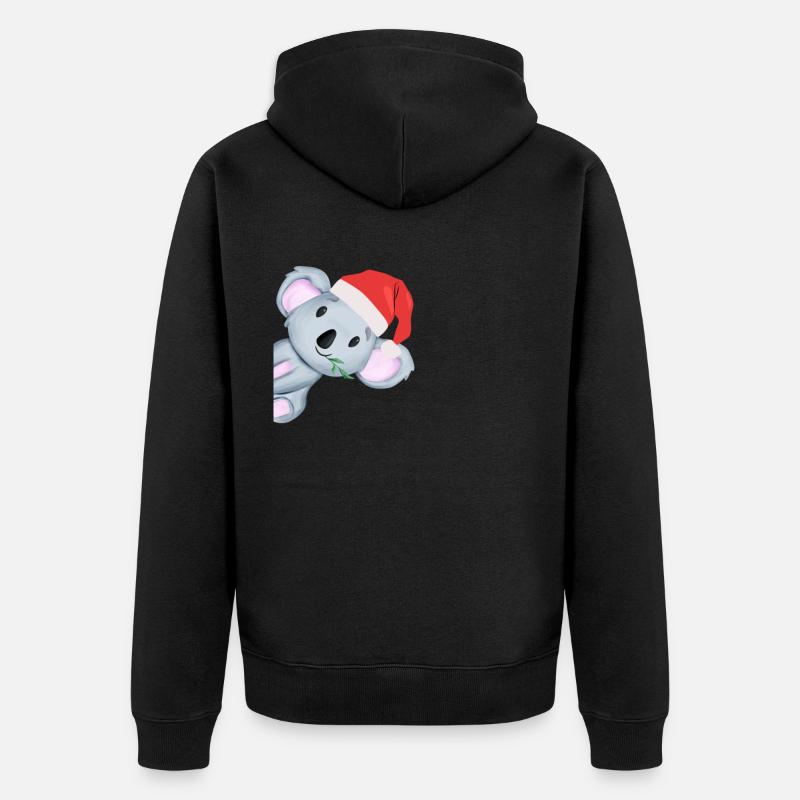 Bonnet de Noel Koala - Veste à capuche bio Premium Unisexe - noir