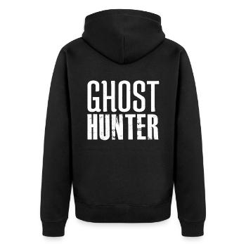 Ghost hunter paranormal - Unisex Premium Organic Zip Hoodie - black - Back - Nico (187cm)