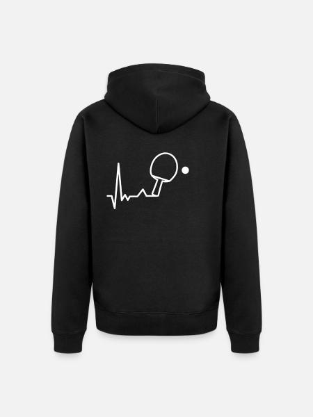 Table tennis - Unisex Premium Organic Zip Hoodie - black