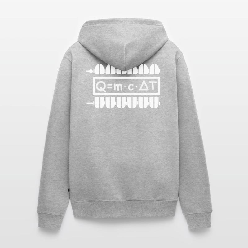 Q=m Heating engineer, master heating engineer, SHK, Unisex Premium Organic Zip Hoodie