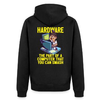 Débogage matériel PC Smash IT Coder Informatics - Veste à capuche bio Premium Unisexe - noir - Dos - Nico (187cm)