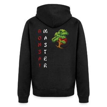 Bonsaï plantes miniatures jardin d'arbres japonais - Veste à capuche bio Premium Unisexe - noir - Dos - Nico (187cm)
