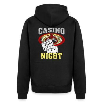 Casino Night Gambling disant dés de roulette - Veste à capuche bio Premium Unisexe - noir - Dos - Nico (187cm)
