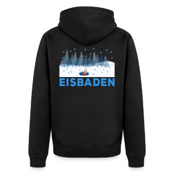 Eisbader ice bathing winter bath ice swimmer cold bath - Unisex Premium Organic Zip Hoodie - black - Back - Nico (187cm)