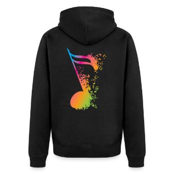 Musique Musiciens Music Musikfan Musiciens - Veste à capuche bio Premium Unisexe - noir - Dos - Nico (187cm)
