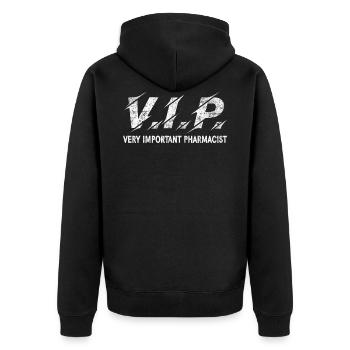 Cadeau VIP très important de pharmacien pharmacien - Veste à capuche bio Premium Unisexe - noir - Dos - Nico (187cm)