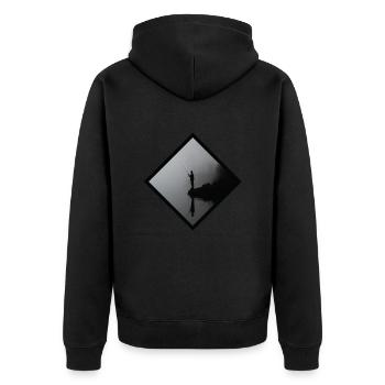 Pêche pêche - Veste à capuche bio Premium Unisexe - noir - Dos - Nico (187cm)