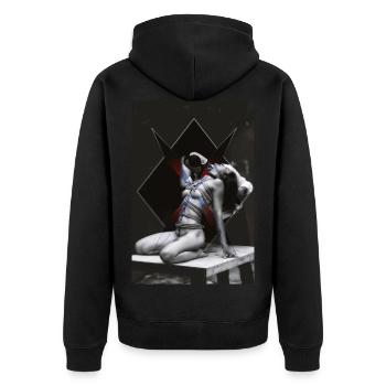 Ars longa by Funkographer - Veste à capuche bio Premium Unisexe - noir - Dos - Nico (187cm)