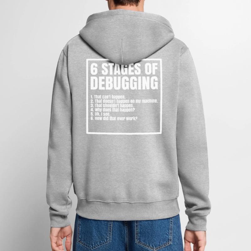 Codeur informatique Coder C++ Html Veste à capuche bio Premium Unisexe