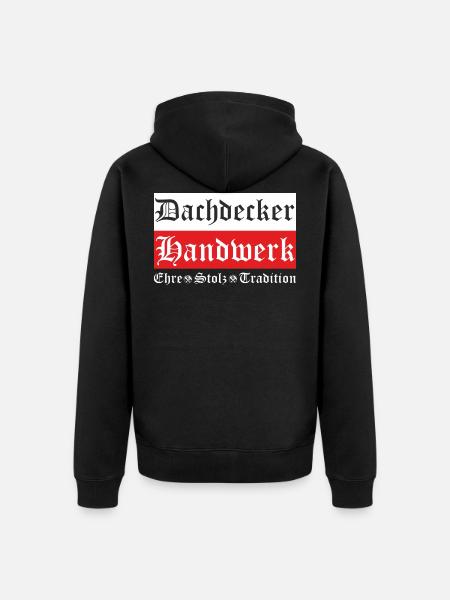 Dachdecker Handwerk - Unisex Premium Bio Zip Hoodie - Schwarz