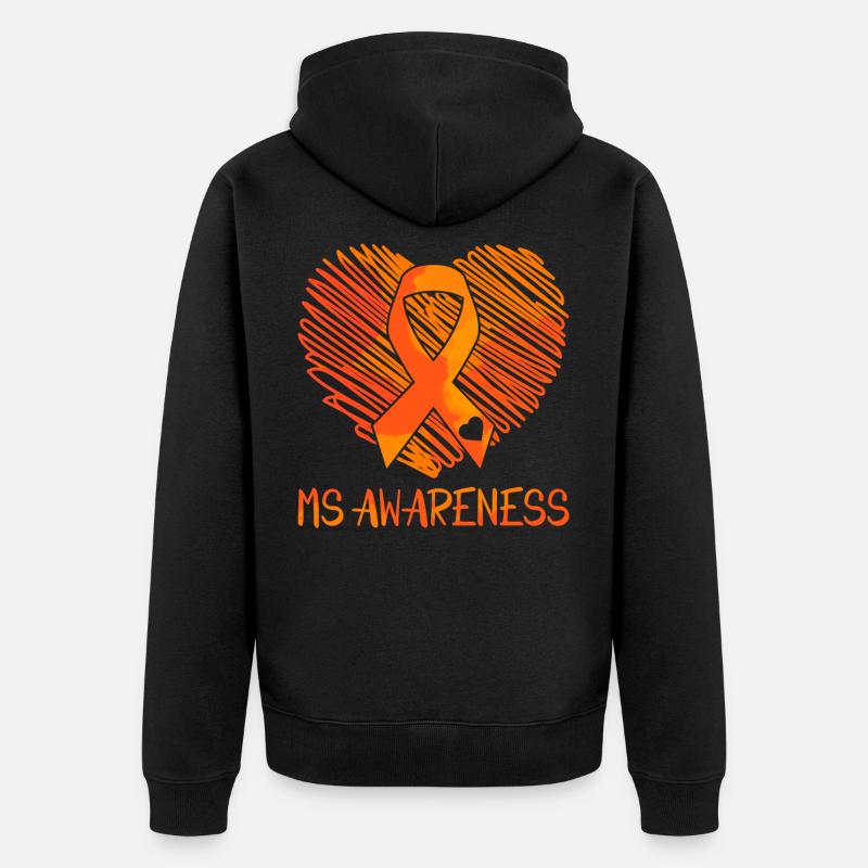 MS Awareness - Veste à capuche bio Premium Unisexe - noir