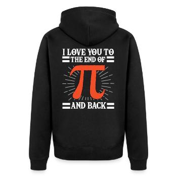Pi jour enseignant Pi nombre mathématiques - Veste à capuche bio Premium Unisexe - noir - Dos - Nico (187cm)