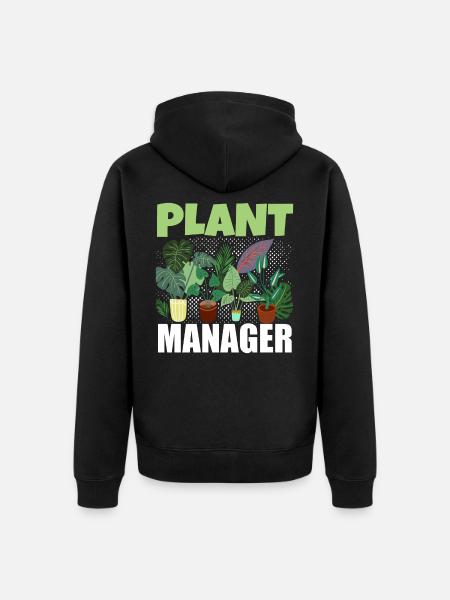 Plant Manager Gärtner - Unisex Premium Bio Zip Hoodie - Schwarz