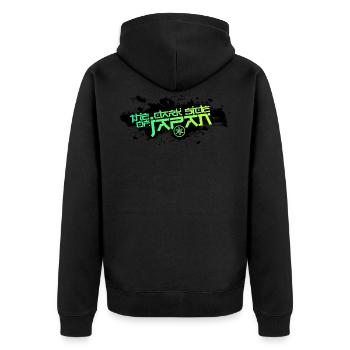 The Dark Side Of Japan - Unisex Premium Organic Zip Hoodie - black - Back - Nico (187cm)