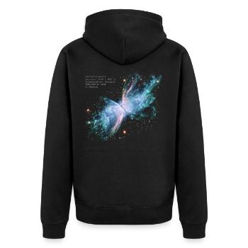 Butterfly Nebula - NGC 6302 - Unisex Premium Organic Zip Hoodie - black - Back - Nico (187cm)