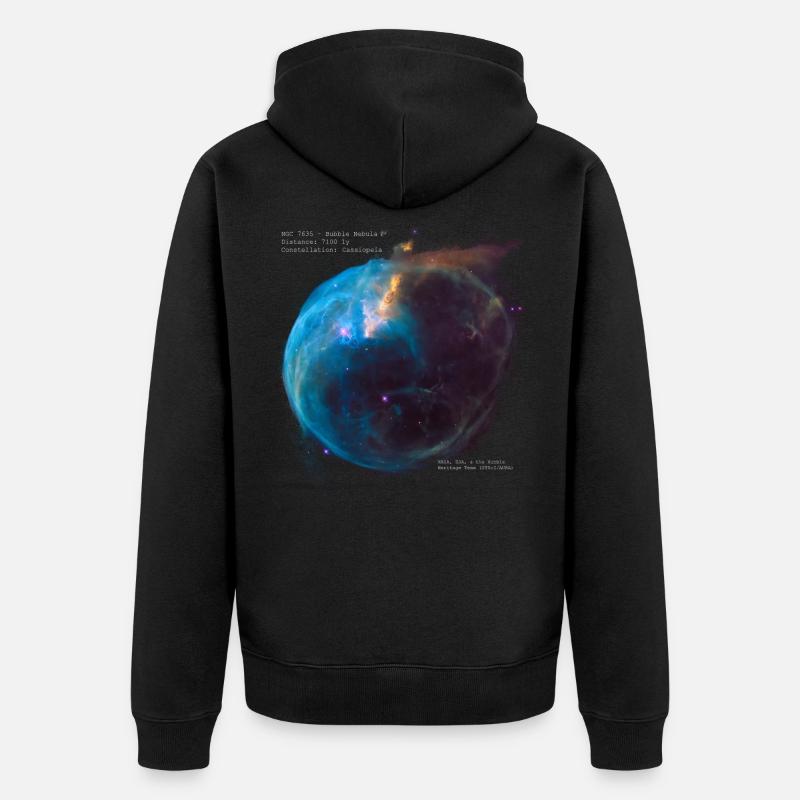 Bubble Nebula - Unisex Premium Bio Zip Hoodie - Schwarz