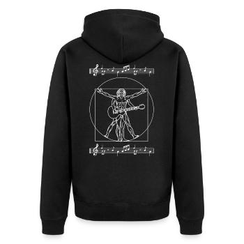 Guitariste Bass Guitariste de musique amateur - Veste à capuche bio Premium Unisexe - noir - Dos - Nico (187cm)