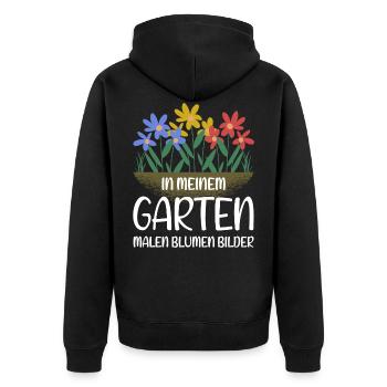 Garten Gärtner - Lustiges Hobbygärtner Geschenk - Unisex Premium Bio Zip Hoodie - Schwarz - Hinten - Nico (187cm)