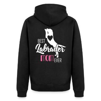 Best Labrador Mom Ever labradors Labrador - Unisex Premium Bio Zip Hoodie - Schwarz - Hinten - Nico (187cm)