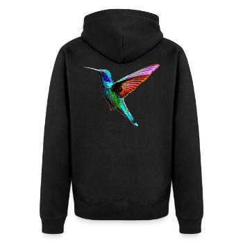 Colibri - Veste à capuche bio Premium Unisexe - noir - Dos - Nico (187cm)