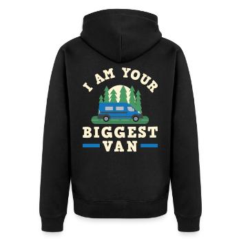 Motorhome RV Camping Camper I Am - Unisex Premium Organic Zip Hoodie - black - Back - Nico (187cm)