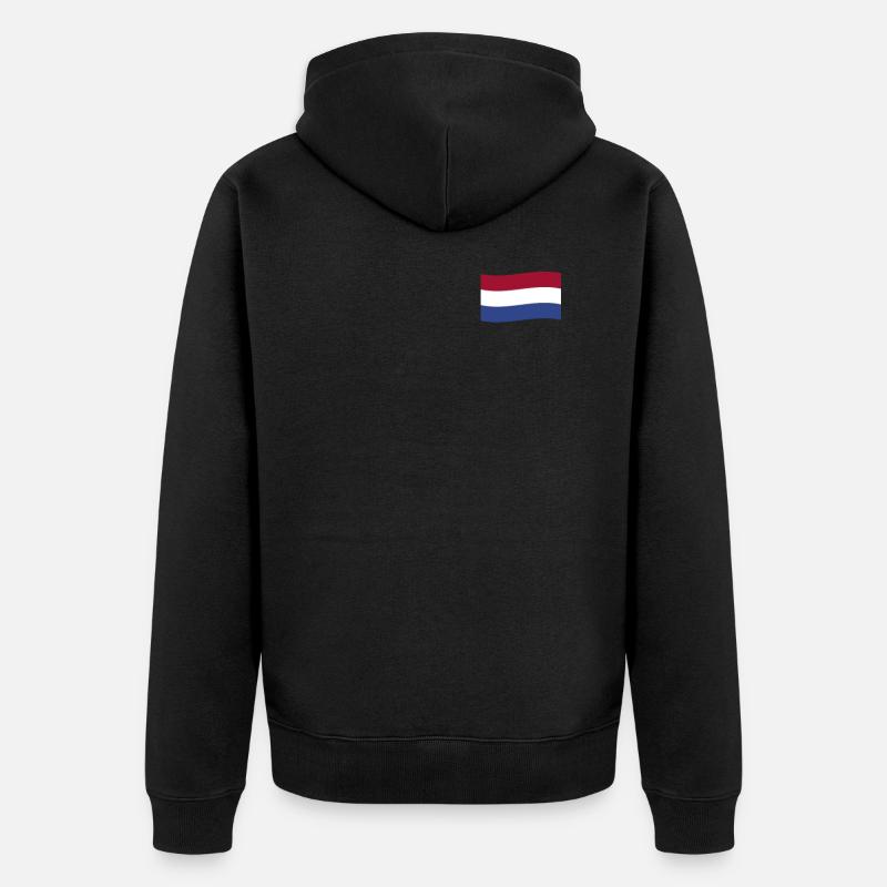 Pays-Bas Drapeau Nederland Holland Néerlandais - Veste à capuche bio Premium Unisexe - noir