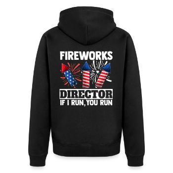 4th July Fireworks Director If I - Veste à capuche bio Premium Unisexe - noir - Dos - Nico (187cm)