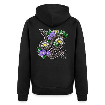 vipère - Veste à capuche bio Premium Unisexe - noir - Dos - Nico (187cm)