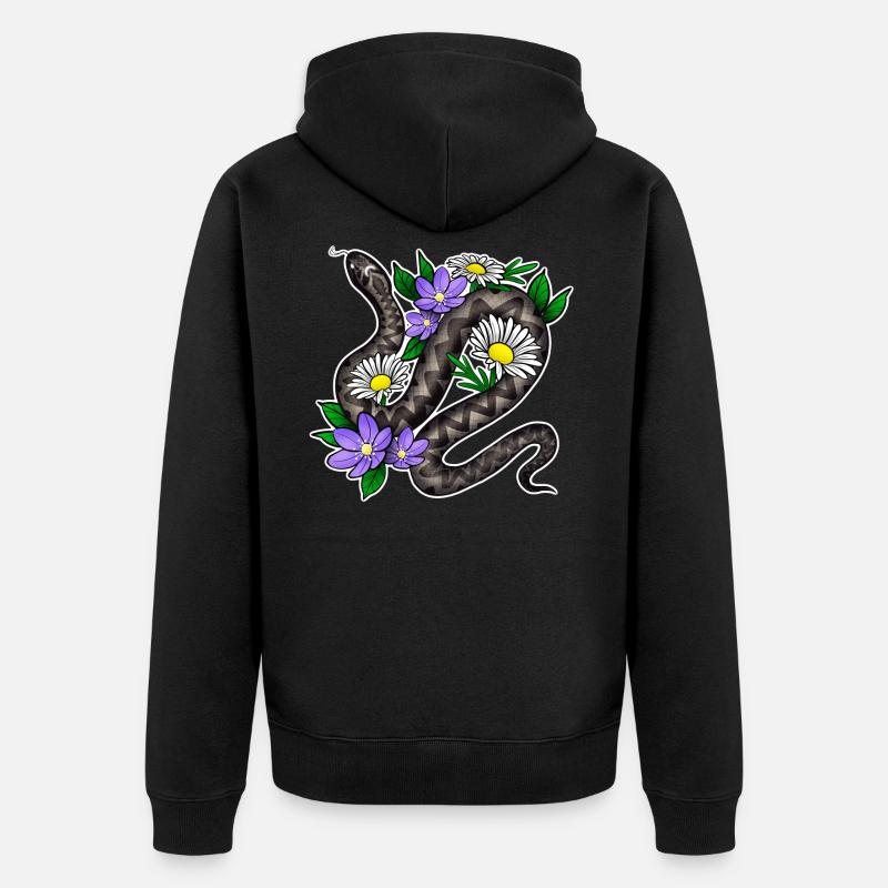 vipère - Veste à capuche bio Premium Unisexe - noir