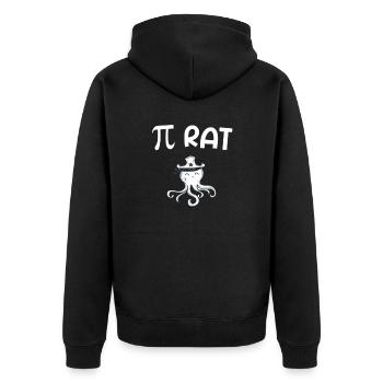 Pirate Pirate Math Math - Unisex Premium Organic Zip Hoodie - black - Back - Nico (187cm)