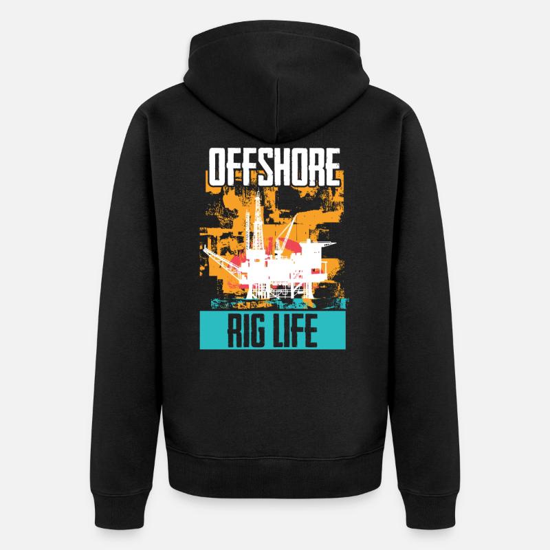 Oilfield Worker Drilling Roughneck - Veste à capuche bio Premium Unisexe - noir