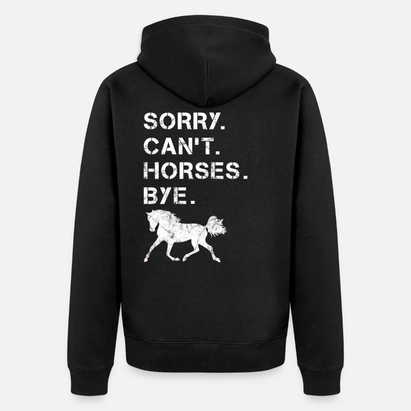 Drôle de cheval cavalière - Veste à capuche bio Premium Unisexe - noir