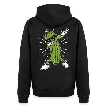 Dab concombre concombre dab légume amateur végétalien - Veste à capuche bio Premium Unisexe - noir - Dos - Nico (187cm)