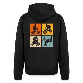 t-shirt rider BMX cadeau Vélo BMX - Veste à capuche bio Premium Unisexe - noir - Dos - Nico (187cm)