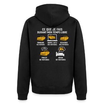 conduire ma voiture cadeau classique voitures - Veste à capuche bio Premium Unisexe - noir - Dos - Nico (187cm)