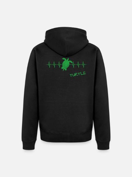 Turtle - Unisex Premium Bio Zip Hoodie - Schwarz