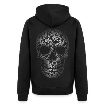 Skull Structure R6Z - Unisex Premium Organic Zip Hoodie - black - Back - Nico (187cm)