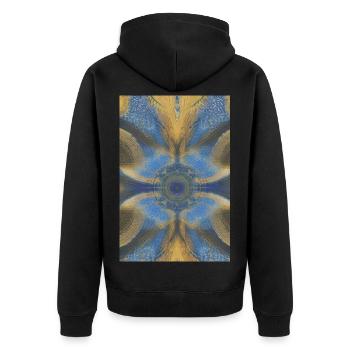 Shapes and patterns - Unisex Premium Organic Zip Hoodie - black - Back - Nico (187cm)