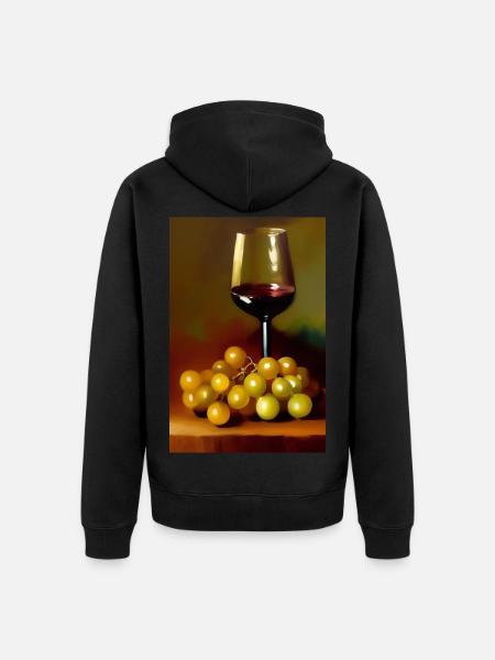 Wine drinkers - Unisex Premium Organic Zip Hoodie - black