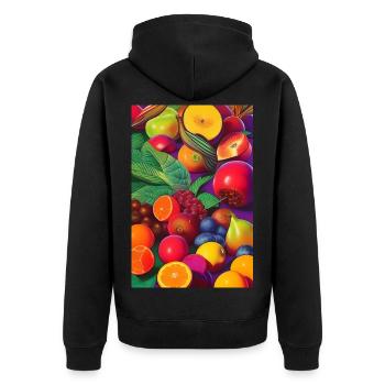Fruit - Veste à capuche bio Premium Unisexe - noir - Dos - Nico (187cm)
