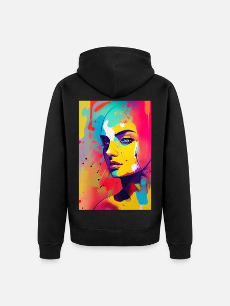 Abstract art - Unisex Premium Organic Zip Hoodie - black