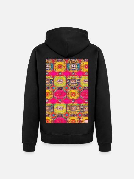 Modèle rétro - Veste à capuche bio Premium Unisexe - noir