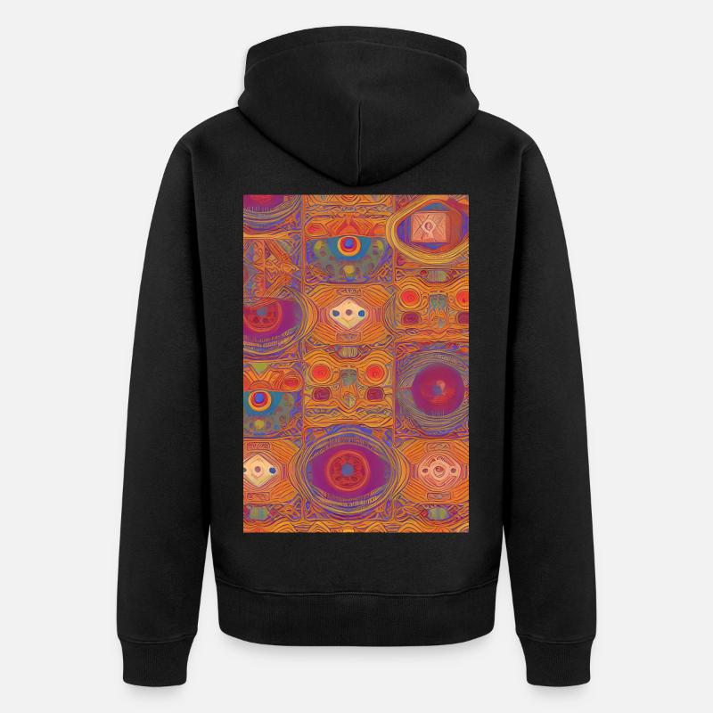 Modèle rétro - Veste à capuche bio Premium Unisexe - noir