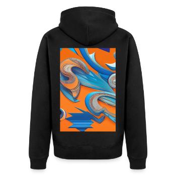 Art abstrait - Veste à capuche bio Premium Unisexe - noir - Dos - Nico (187cm)