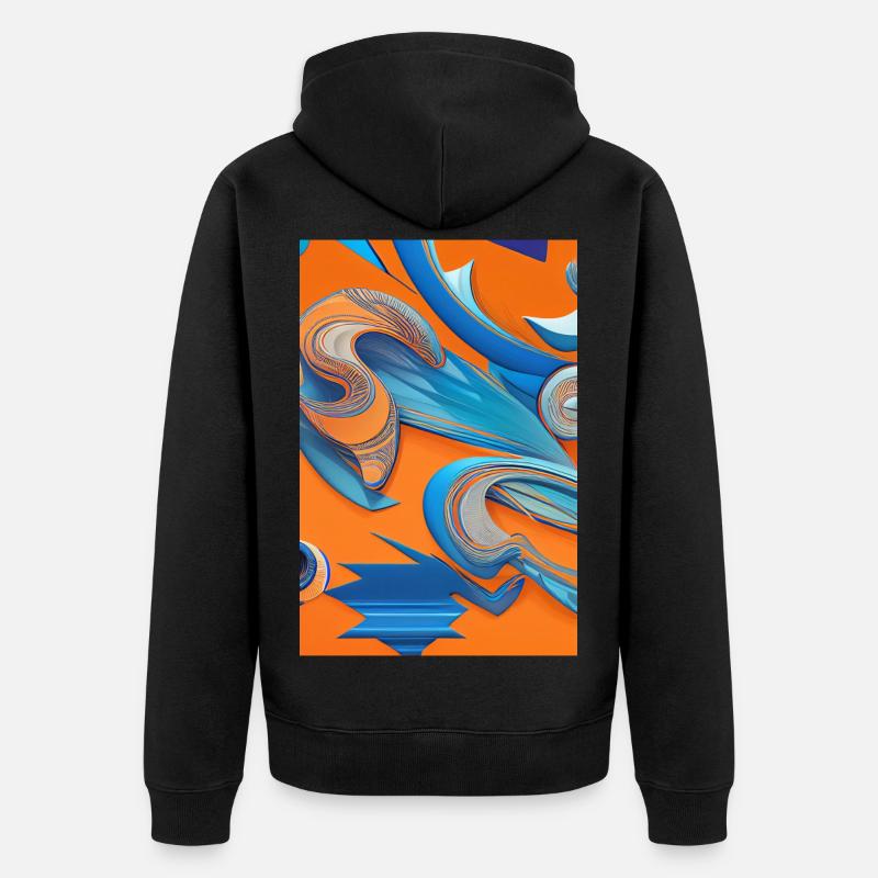 Art abstrait - Veste à capuche bio Premium Unisexe - noir