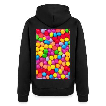 Bonbons - Veste à capuche bio Premium Unisexe - noir - Dos - Nico (187cm)