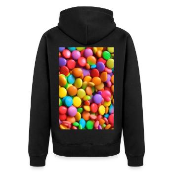 Bonbons - Veste à capuche bio Premium Unisexe - noir - Dos - Nico (187cm)