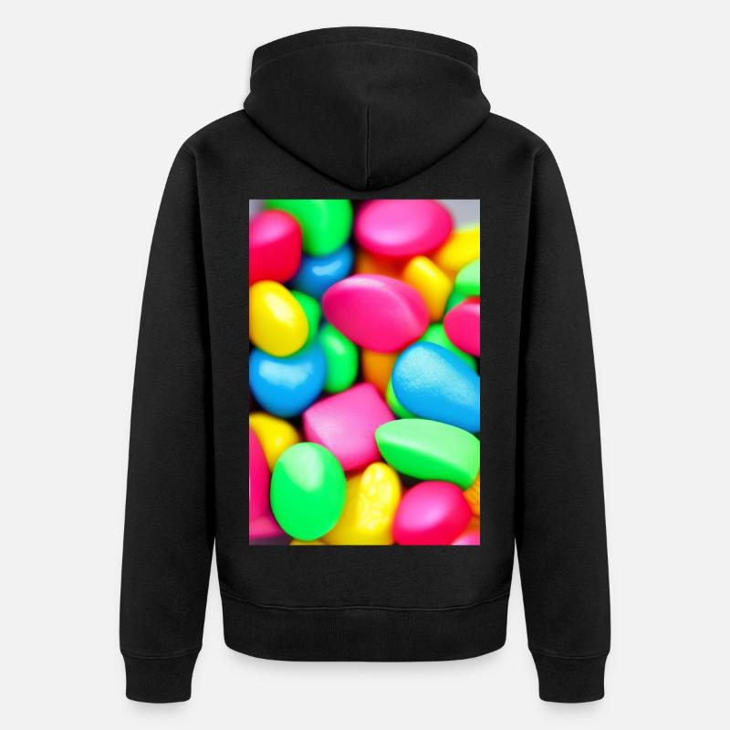 Bonbons - Unisex Premium Bio Zip Hoodie - Schwarz
