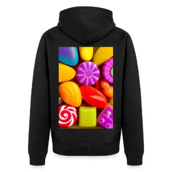 Bonbons - Veste à capuche bio Premium Unisexe - noir - Dos - Nico (187cm)
