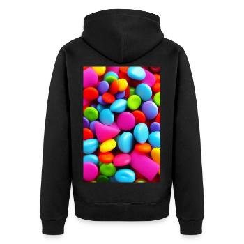 Bonbons - Veste à capuche bio Premium Unisexe - noir - Dos - Nico (187cm)